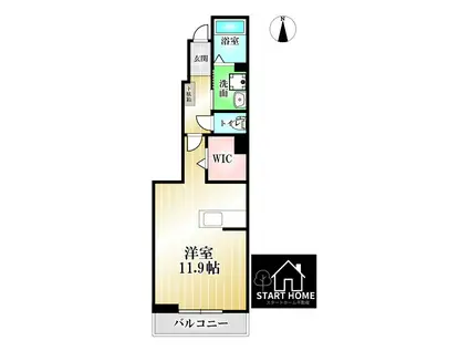 ベル・メゾン(ワンルーム/1階)の間取り写真