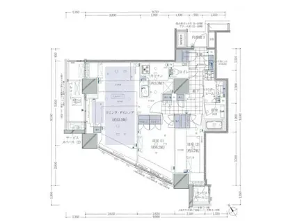 品川タワーレジデンス(2LDK/11階)の間取り写真