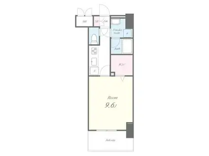 アルティオ ドマーニ(1K/4階)の間取り写真