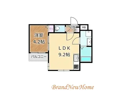 七道ハウス(1LDK/1階)の間取り写真