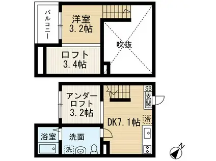 グレイスII(1LDK/1階)の間取り写真