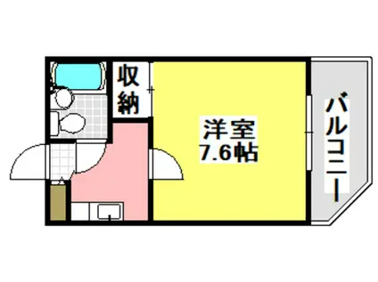 ネクスプロス89C棟(1K/1階)の間取り写真