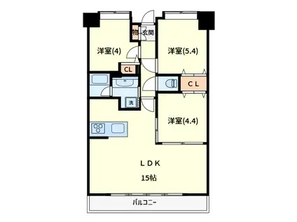 スターフィールド浦和常盤(3LDK/8階)の間取り写真