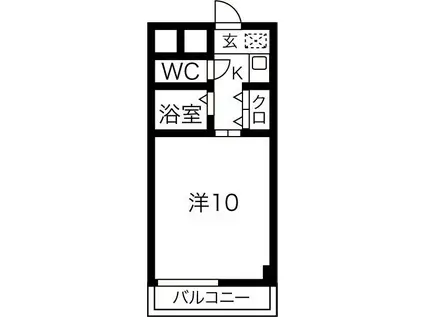 アビタシオンSEI(1K/3階)の間取り写真