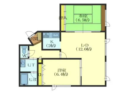 RESIDENTIAL OF CUBIC(2LDK/2階)の間取り写真