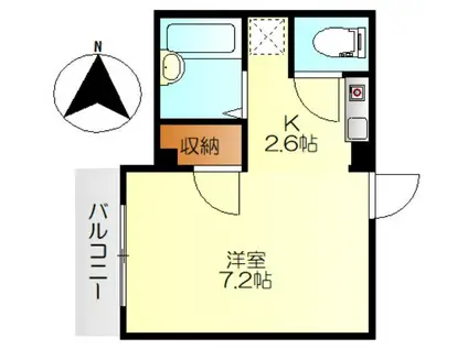 エースビル(ワンルーム/1階)の間取り写真
