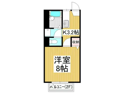 フレグランス86(1K/1階)の間取り写真