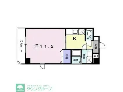 サイレントヒル高野台(1K/1階)の間取り写真