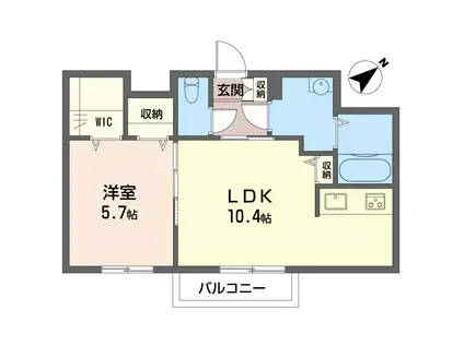 VILLA ウエスト(1LDK/1階)の間取り写真