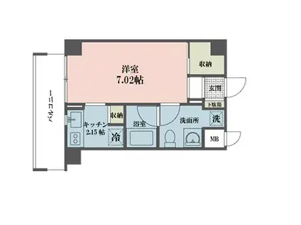 ドゥーエ武蔵小金井(1K/4階)の間取り写真