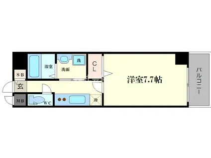 TOCCH1番館(1K/10階)の間取り写真