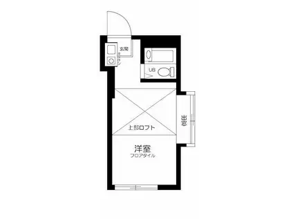 メトリブ三軒茶屋(ワンルーム/3階)の間取り写真