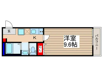 キャメル新河岸3(1K/1階)の間取り写真