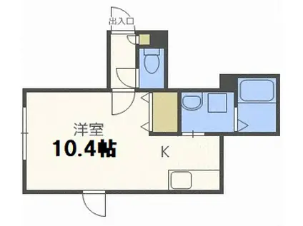 ナチュリラIII(1K/1階)の間取り写真