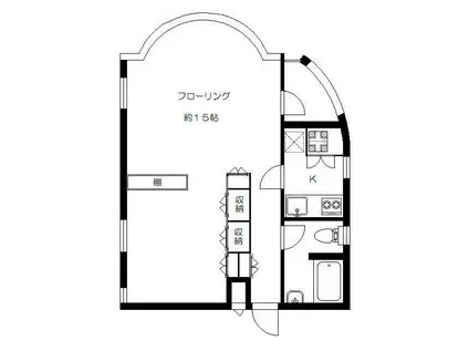 CORE(1K/3階)の間取り写真
