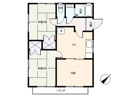 S1147R 第IIヴェルデ橋本(3DK/2階)の間取り写真