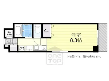 ラ・エスポワール(1K/4階)の間取り写真
