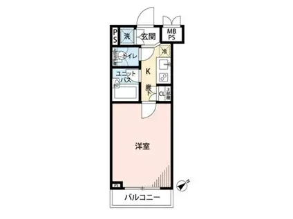 ルーブル小竹向原(1K/3階)の間取り写真