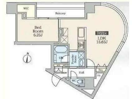 ルミエール三番町(1LDK/2階)の間取り写真