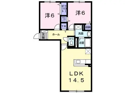 アニメートIII(2LDK/2階)の間取り写真