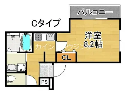 フジパレス加賀屋I番館(1K/1階)の間取り写真