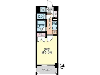 パレステュディオ日本橋東(1K/7階)の間取り写真