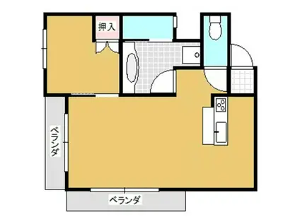 アバンセ天久(1LDK/2階)の間取り写真