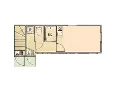 バーミープレイス阿佐ヶ谷(ワンルーム/1階)の間取り写真