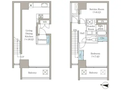 T-PLACE北斎ST(1SLDK/2階)の間取り写真