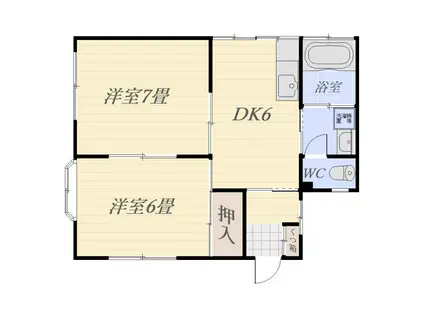 タイショウハイツ(2DK/1階)の間取り写真