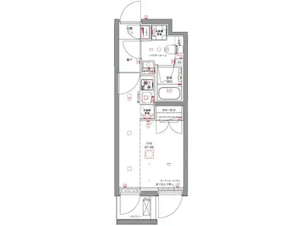 ユリカロゼAZ亀有(ワンルーム/2階)の間取り写真