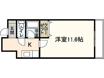 LU SANA TAKEYA(1K/4階)の間取り写真