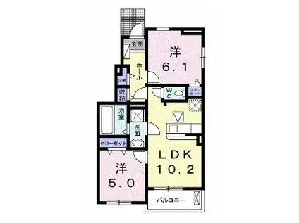 サンリット(2LDK/1階)の間取り写真