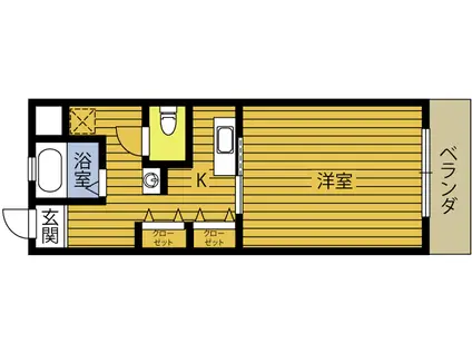 OHANA(1K/1階)の間取り写真