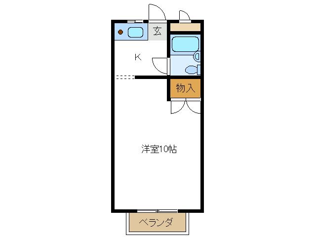 タイトル24(ワンルーム/2階)の間取り写真