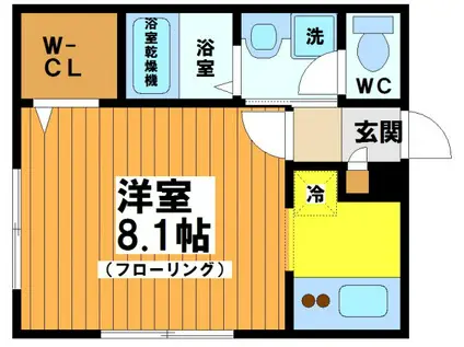 ドムスMAEDA(1K/1階)の間取り写真