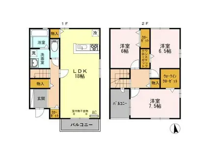 MURE(3LDK/1階)の間取り写真