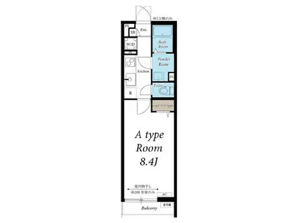 リブリ・コウゲン大和(1K/1階)の間取り写真