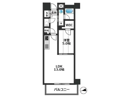 CASA-BRANCHE(1LDK/1階)の間取り写真