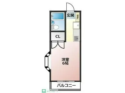 アレイ御幸(ワンルーム/3階)の間取り写真