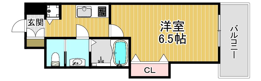サムティ大阪CITY ウエスト(1K/8階)の間取り写真