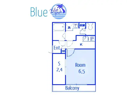 ハレイワヴィレッジ(1SK/2階)の間取り写真