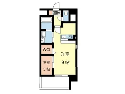 カーサコクーン(1SK/5階)の間取り写真