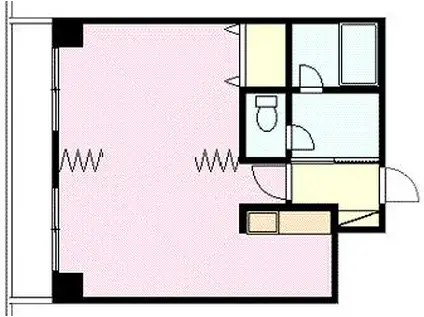 ナッツSPIRIT2(1DK/6階)の間取り写真