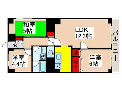 行徳第一スカイハイツ(3LDK/2階)の間取り写真