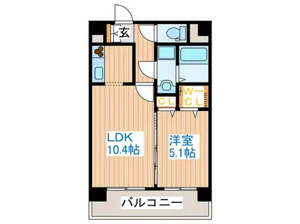 グランジュールマンション高砂駅前(1LDK/4階)の間取り写真
