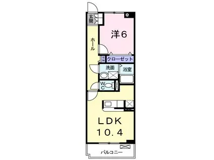 プロスパリティ(1LDK/3階)の間取り写真