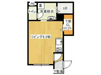 MIRAI PLUS(ワンルーム/1階)の間取り写真