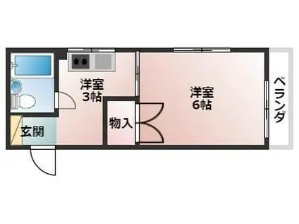 メゾン・ドゥ・トゥモロー(1K/3階)の間取り写真