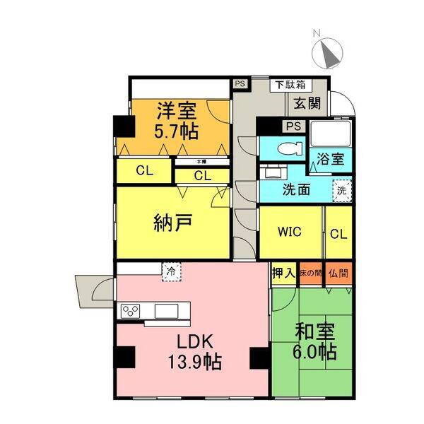マルシェ・トヨカワ(2LDK/1階)の間取り写真